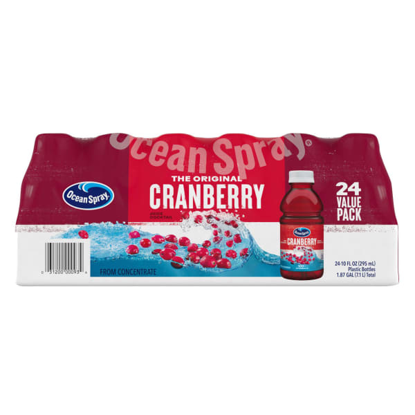 Ocean Spray Cranberry Juice Cocktail, 10 Oz, Case Of 24 Cans