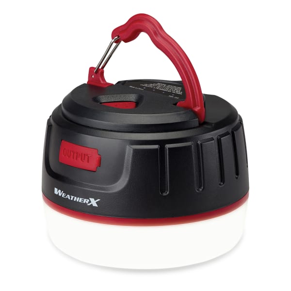 WeatherX 16-LED Rechargeable Lantern, 3-3/16in, Black/Red