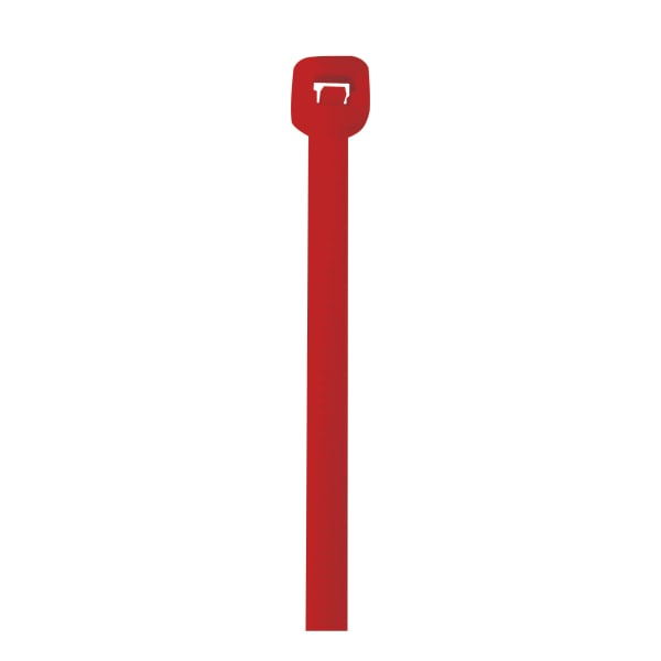 Partners Brand Colored Cable Ties, 50 Lb, 14in, Red, Case Of 1,000 Ties