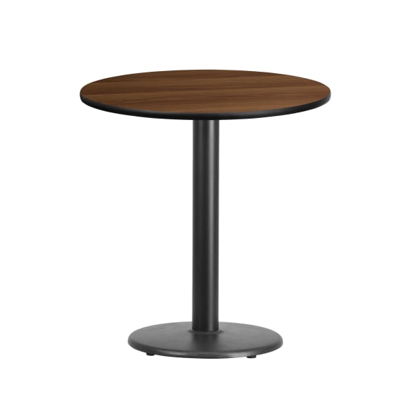 Flash Furniture Round Hospitality Table, 31-3/16inH x 24inW x 24inD, Walnut