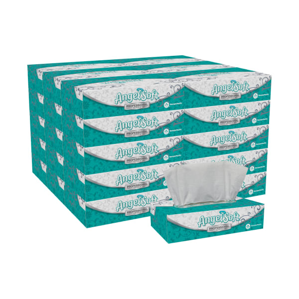 Angel Soft Professional Series by GP PRO 2-Ply Facial Tissue, 100 Sheets Per Box, Case Of 30 Boxes