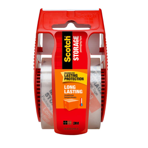 Scotch Long-Lasting Moving & Storage Tape With Refillable Dispenser, 2in x 22.2 Yd., Clear