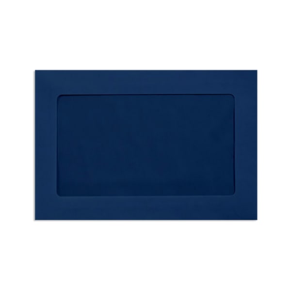 LUX #6 1/2 Full-Face Window Envelopes, Middle Window, Gummed Seal, Navy, Pack Of 250