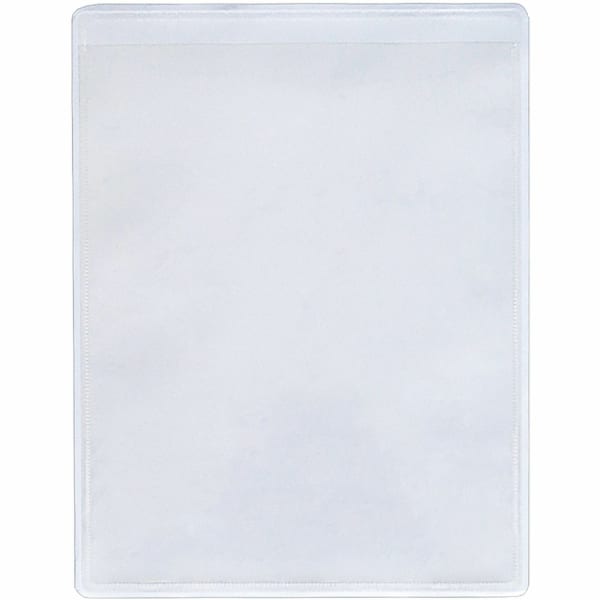 Business Source Self-Adhesive Shop Ticket Holders - 8.5in Height x 11in Width - Vinyl - Clear - 50 / Box