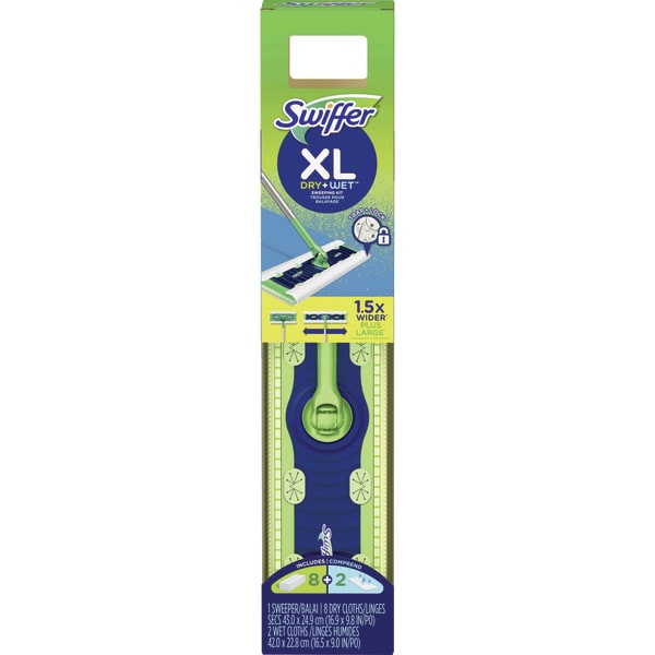 Swiffer Sweeper Dry/Wet XL Sweeping Kit, White