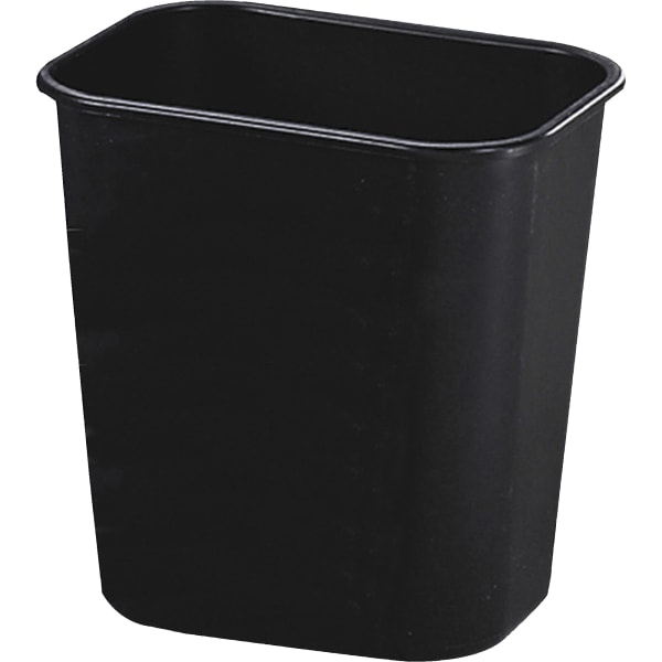 Rubbermaid Commercial Deskside Wastebaskets, 3.25 Gallons, Black, Set Of 12 Wastebaskets
