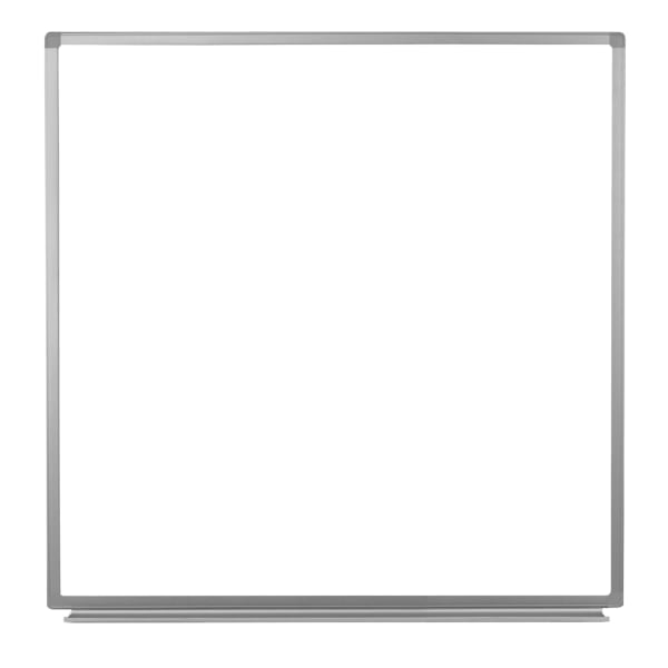 Luxor Magnetic Dry-Erase Whiteboard, 48in x 48in, Aluminum Frame With Silver Finish