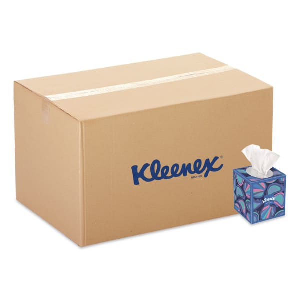 Kleenex Anti-Viral Facial Tissue, 3-Ply, White, 55 Sheets/Box, 27 Boxes/Carton