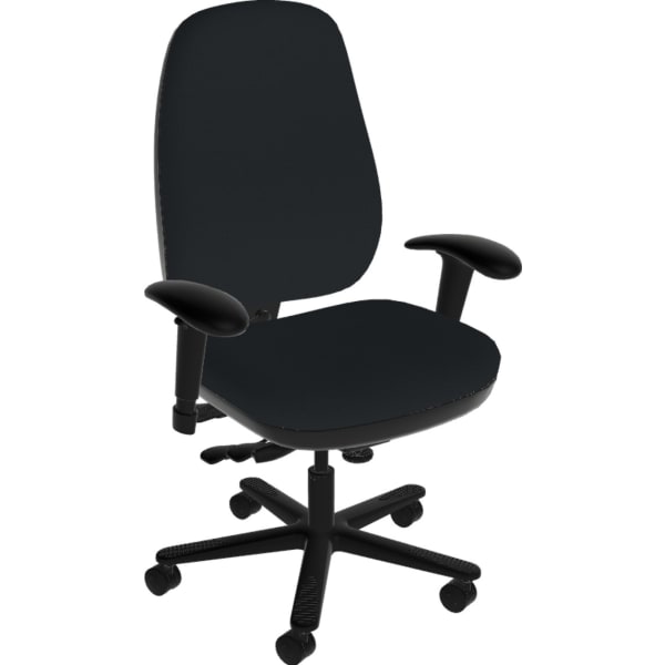 Sitmatic Beta Standard-Scale Ergonomic Fabric High-Back Chair, 43inH, Black
