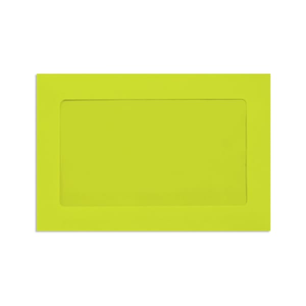 LUX #6 1/2 Full-Face Window Envelopes, Middle Window, Gummed Seal, Wasabi, Pack Of 250