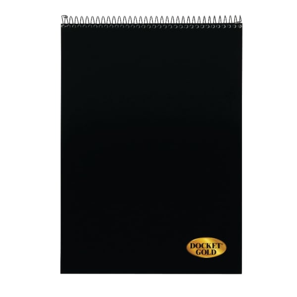 TOPS Docket Gold Wirebound Writing Pad, 8 1/2in x 11 3/4in, Legal Ruled, 70 Sheets, White