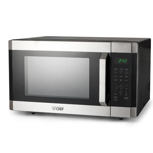 Commercial Chef 1.6 Cu. Ft. Countertop Microwave Oven, Silver