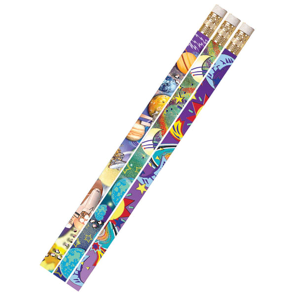 Musgrave Pencil Co. Inc. Motivational Pencils, Galaxy Galore, 12 Pencils Per Pack, Set Of 12 Packs