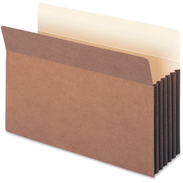 Smead Easy-Access Top-Tab Tyvek File Pockets, Legal Size, 5 1/4in Expansion, 30% Recycled, Redrope, Box Of 10