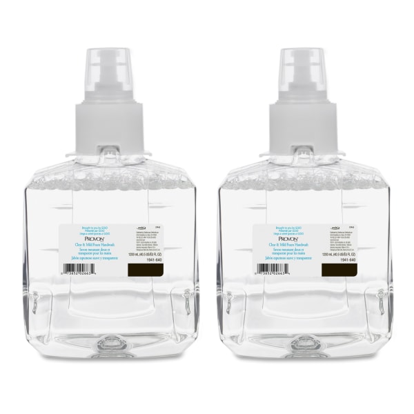 Provon LTX-12 Refill Clear & Mild Foam Handwash - 1.27 quart - Pump Bottle Dispenser - Kill Germs - Skin, Hand - Moisturizing - Clear - Rich Lather, Fragrance-free, Dye-free - 2 / Carton