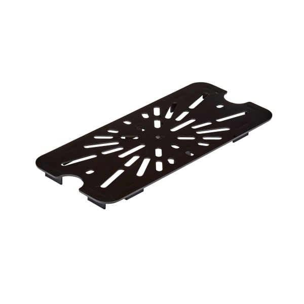 Cambro Camwear GN 1/3 Drain Shelves, 9/16inH x 10-7/16inW x 4-5/8inD, Black, Pack Of 6 Shelves
