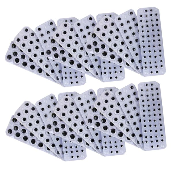 Creativity Street Peel & Stick Wiggle Eyes, Assorted Sizes, Black/White, 137 Eyes Per Pack, Set Of 6 Packs
