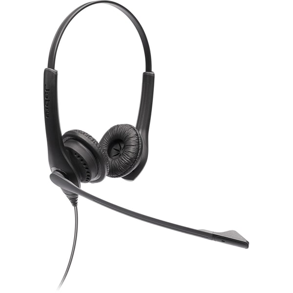 Jabra Biz 1100 EDU Headset - Stereo - Mini-phone (3.5mm), USB - Wired - 32 Ohm - 80 Hz to 20 kHz - Over-the-head - Binaural - Ear-cup - 5.91 ft Cable - Noise Cancelling, Uni-directional Microphone - Black