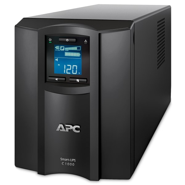 APC Smart-UPS C 8-Outlet Tower With SmartConnect, 1,000VA/600 Watts, SMC1000C
