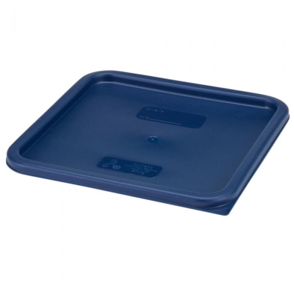 Cambro Polyethylene Food Storage Container Lids, 11-7/16in x 11-7/16in, Blue, Pack Of 6 Lids
