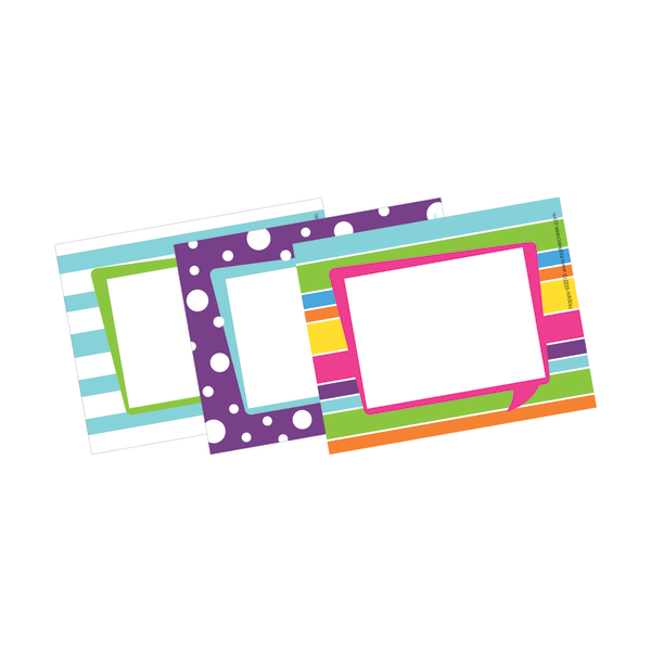 Barker Creek Self-Adhesive Name Badge Labels, 3 1/2in x 2 3/4in, Happy, Pack Of 45