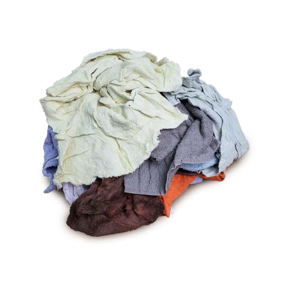 Pro-Clean Basics Terry Rags, Assorted Sizes, Assorted Colors, 3-Lb Pack