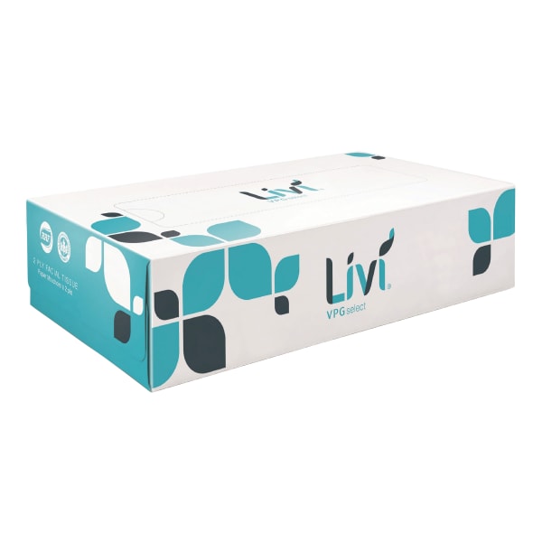 Livi Solaris Paper 2-ply Facial Tissue - 2 Ply - 8.37in Width x 8.07in Length - White - Virgin Fiber - 100 Box - 30 / Carton