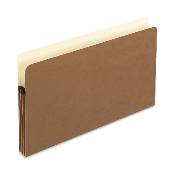 Oxford Standard Expanding Vertical File Pockets, Legal Size, 3 1/2in Expansion, 30% Recycled, Red, Pack Of 25