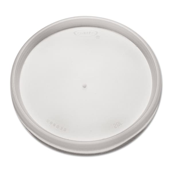 Dart Plastic Lids for Foam Cups, Bowls and Containers, Flat, Vented, Fits 6oz-32oz, Clear, 100/PK, 10 PKS/CT