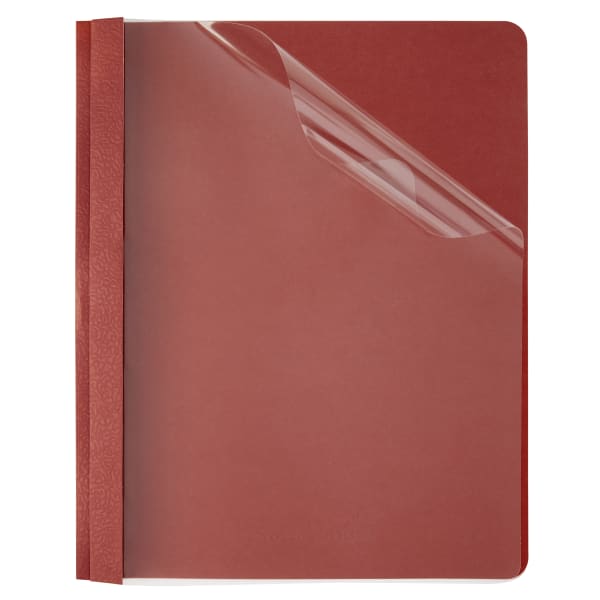 Office Depot Brand Clear-Front Report Covers, Red, Pack Of 10