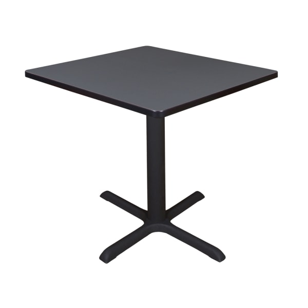 Regency Cain Square X-Base Breakroom Table, 29inH x 30inW x 30inD, Gray