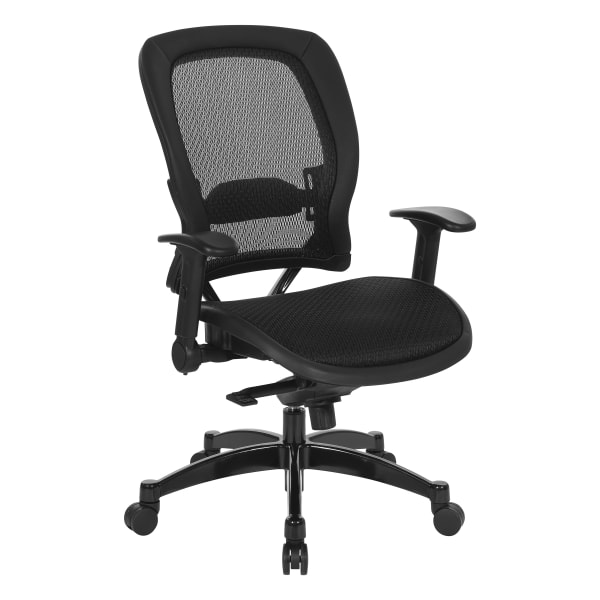 Office Star Managers Ergonomic Mesh High-Back Executive Office Chair, Black