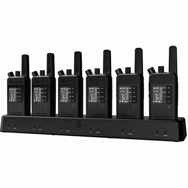 Cobra Performa 450 2-Way Handheld Business Radio with LCD Screen, Black, 6-Pack