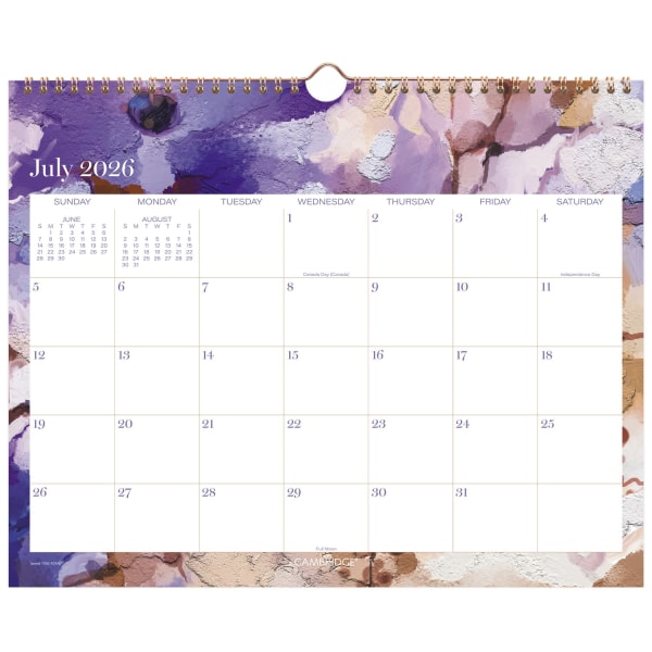 Mead Cambridge Susan Academic 2026-2027 Monthly Wall Calendar, Medium, 12in x 15in