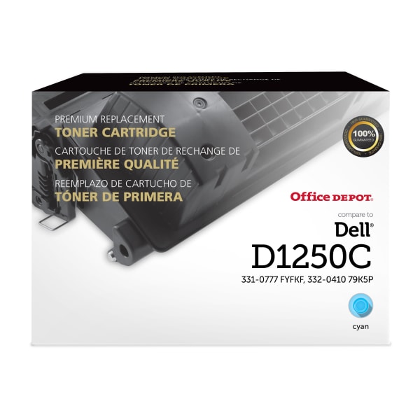 Office Depot Remanufactured Cyan Toner Cartridge Replacement For Dell D1250, ODD1250C