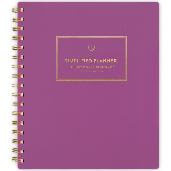 Simplified by Emily Ley for AT-A-GLANCE 2027 Weekly Monthly Planner, Nostalgia Pink, Medium, 7in x 8 3/4in
