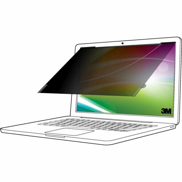 3M Bright Screen Privacy Filter for Laptops, 13.3in Full Screen, 16:9 Aspect Ratio, Reduces Blue Light, Anti-Glare