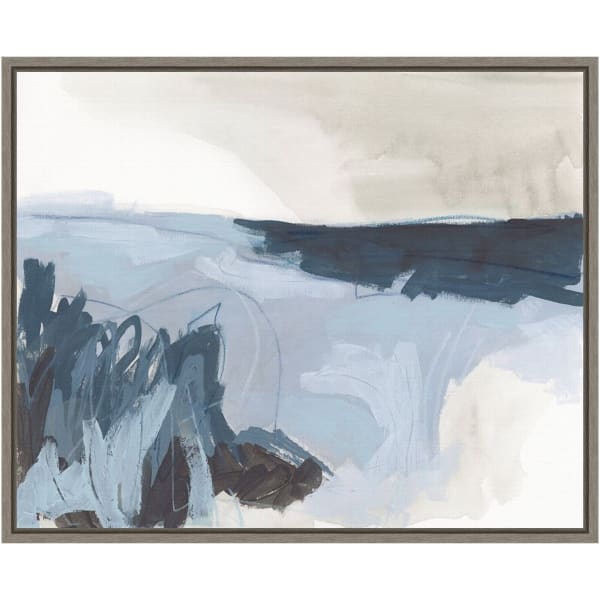 Amanti Art Sea Shading II Beach by June Erica Vess Framed Canvas Wall Art Print, 16inH x 20inW, Greywash