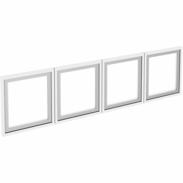Lorell Desk-Mount Hutch Frosted Glass Door - Finish: Frost - For Hutch