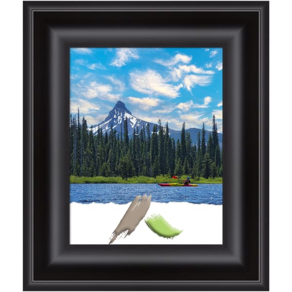 Amanti Art Picture Frame, Opening Size 11in x 14in, 17in x 20in, Grand Black