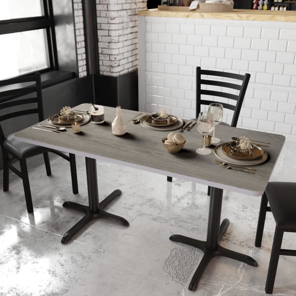 Flash Furniture Reversible Laminate Rectangular Table Top, 30in x 60in, White/Gray