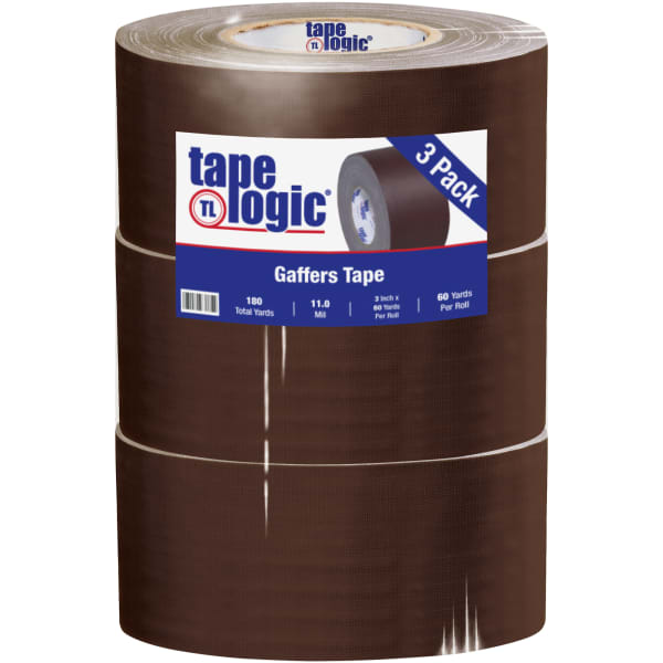 Tape Logic Gaffers Tape, 3in x 60 Yd., 11 Mil, Brown, Case Of 3 Rolls