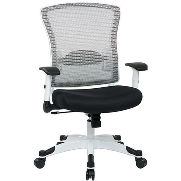 Office Star Space Seating Mesh Mid-Back Chair, Black/White