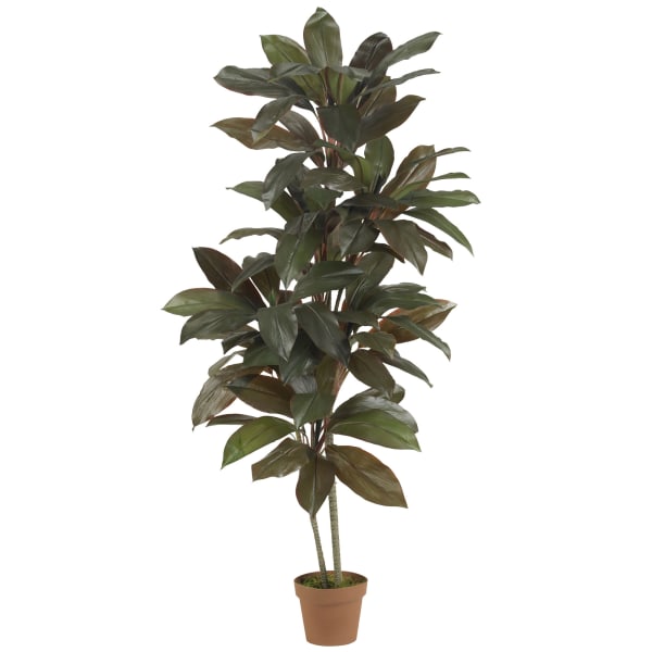 Nearly Natural 5ftH Real-Touch Silk Cordyline Plant With Pot, Green