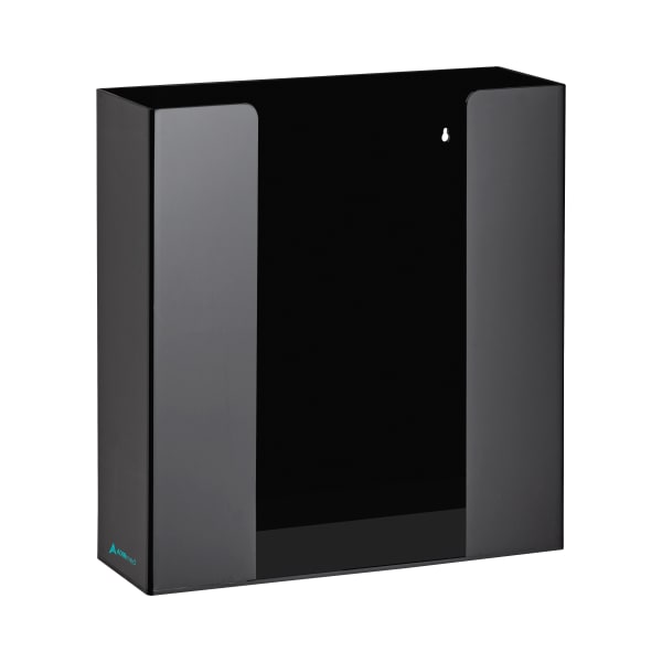 Alpine AdirMed Double Box Capacity Acrylic Glove Dispenser, 10-13/16inH x 10-1/4inW x 3-1/2inD, Black