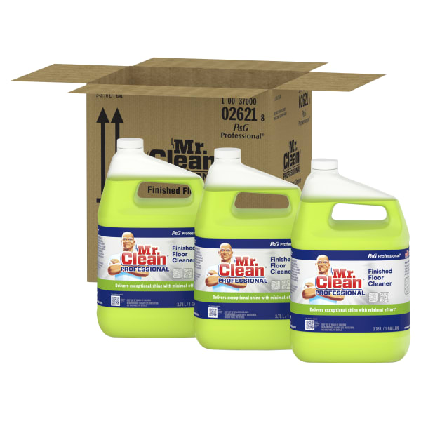 Mr. Clean Floor Cleaner, 128 Oz Bottle, Case Of 3