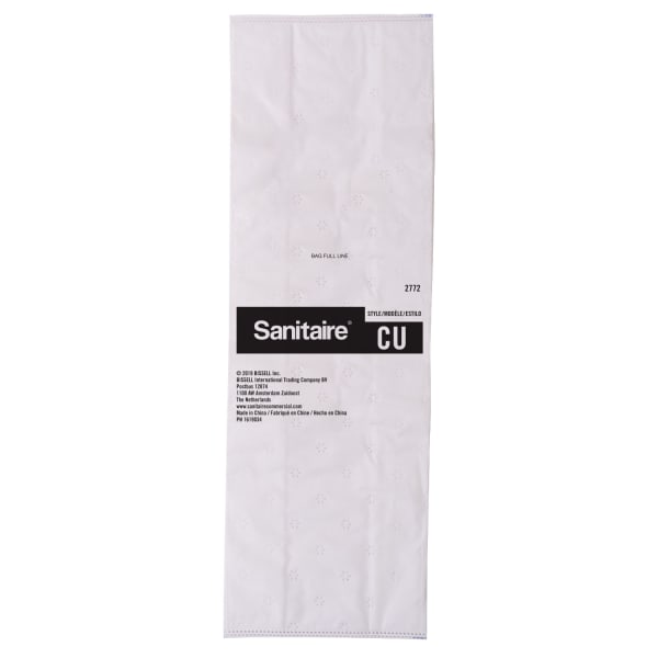 Sanitaire CU Premium Synthetic Vacuum Bags, 7.4-Quart, White, Pack Of 5 Bags