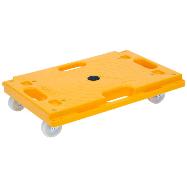 Mount-It! Small Platform Mover Dolly, 3-1/4inH x 16-1/4inW x 11inD, Yellow