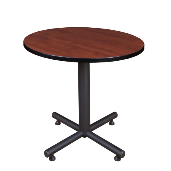 Regency Kobe X-Base Round Breakroom Table, 29inH x 30inW x 30inD, Cherry
