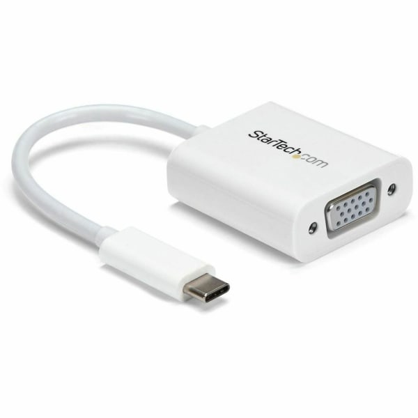 StarTech.com USB-C to VGA Adapter - White - 1080p - Video Converter  - CDP2VGAW